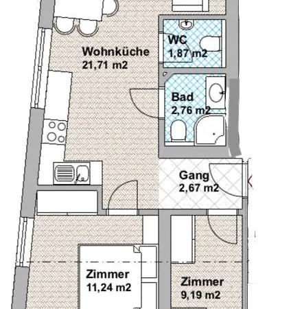 公寓 Tuxie Haus 图克斯